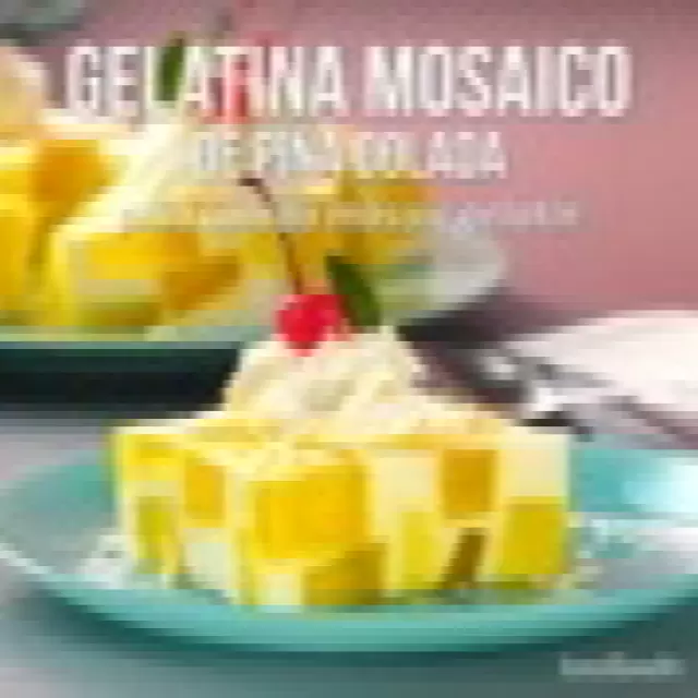 Gelatina mosaico de piña colada 1072
