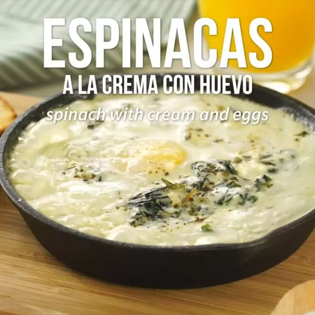 Espinacas a la crema con huevo 1252