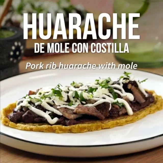 huarache de mole con costilla 1273