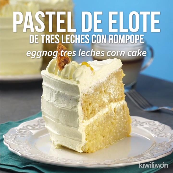 Cornbread Tres Leches Cake with Rompope