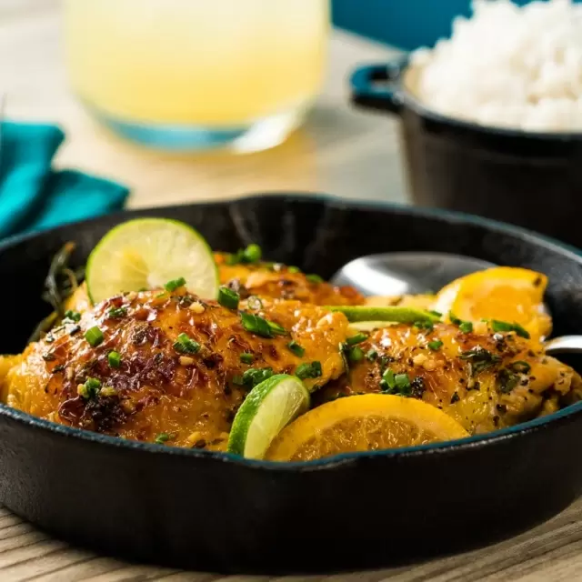 Muslos de pollo al limón