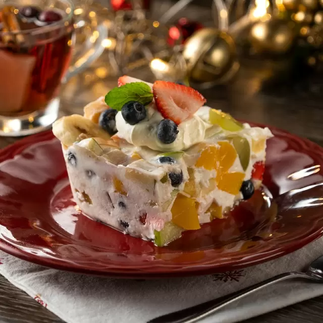 Postre de Frutas Navideño