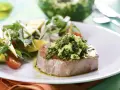 Seared Tuna with Avocado Chimichurri 