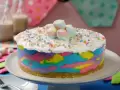No-Bake Rainbow Cheesecake 