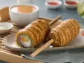Deep-Fried Sushi Roll on A Stick