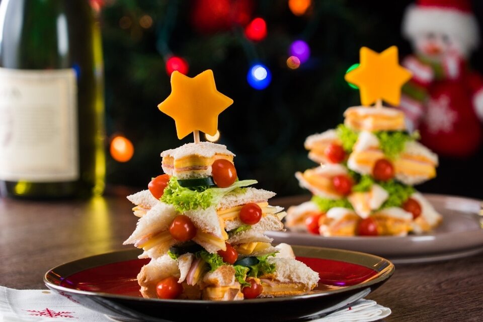 Christmas Tree Sandwiches
