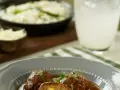 Egg-Stuffed Meatballs in Pasilla Chile Sauce 