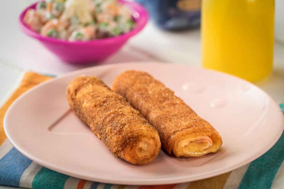 Deep Fried Ham and Cheese Rolls