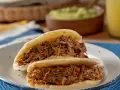 Venezuelan Arepas with Shredded Beef